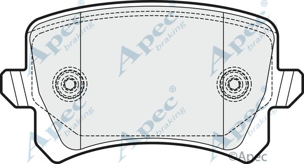 APEC BRAKING Комплект тормозных колодок, дисковый тормоз PAD1654